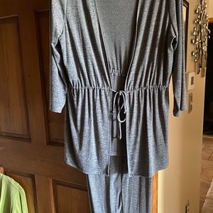Drawstring Stretchy jacket w  pants